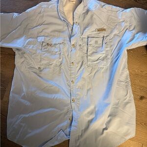 Columbia Men's Sky Blue Casual Button Down Shirt